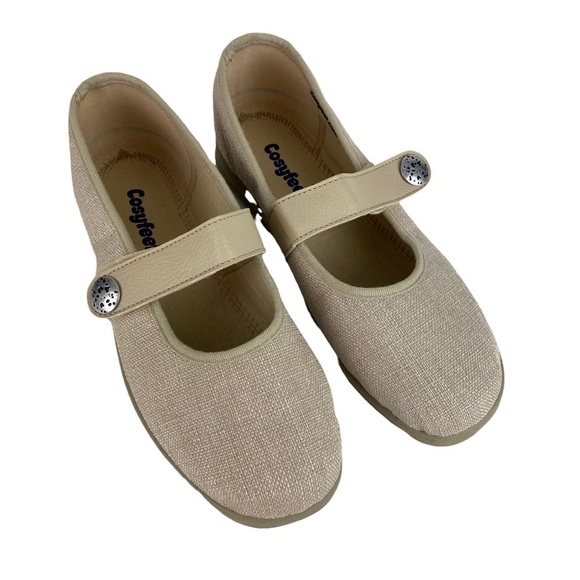 Cosyfeet Shoes Flats Mary Jane Women’s US Size 9 Tan Brown Hook & Loop Comfort - Picture 12 of 12